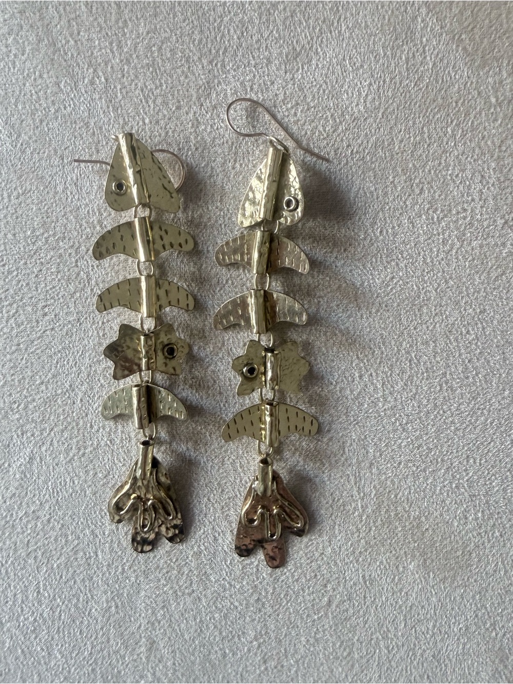 Ulla Johnson Gold-Tone Fishbone Drop Earrings